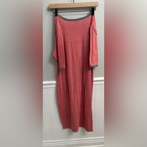 ⚡️(3/15).LuLa Roe 3/4 sleeve dress. (Julia) Size large.  Heather red with gray.